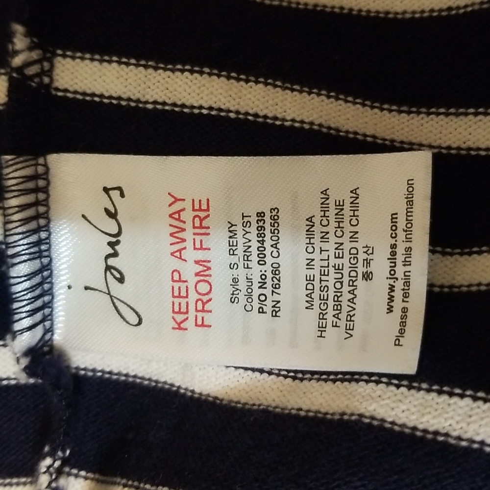 Joules navy and white striped dress - Picture 9 of 10